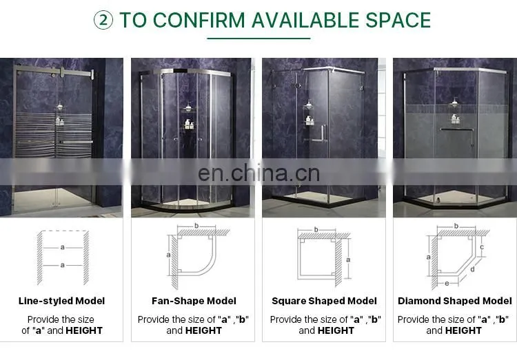 Modern Design Comfortable Glass Shower Cubicles shower door enclosure