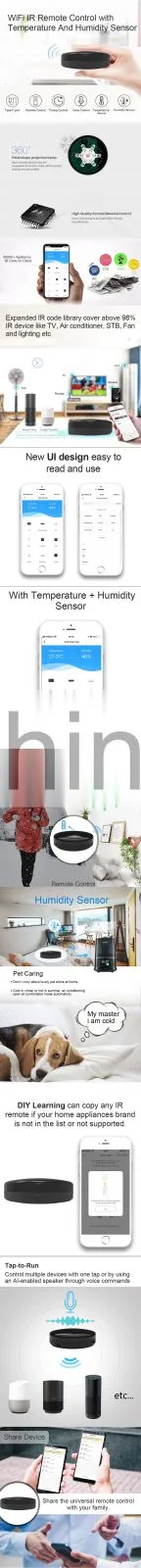 Tuya smart life mounting bracket wifi IR remote control
