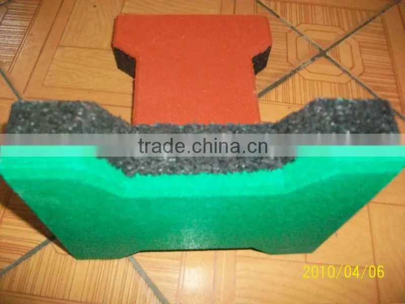 Dogbone Rubber Paver for horse pathways