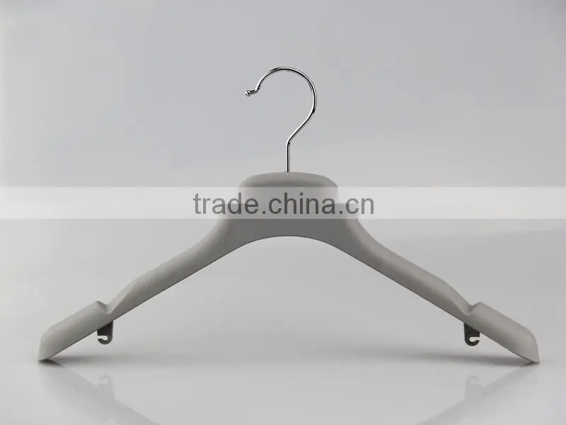 HA1380 antislip plastic tops hanger grey plastic clothes hanger