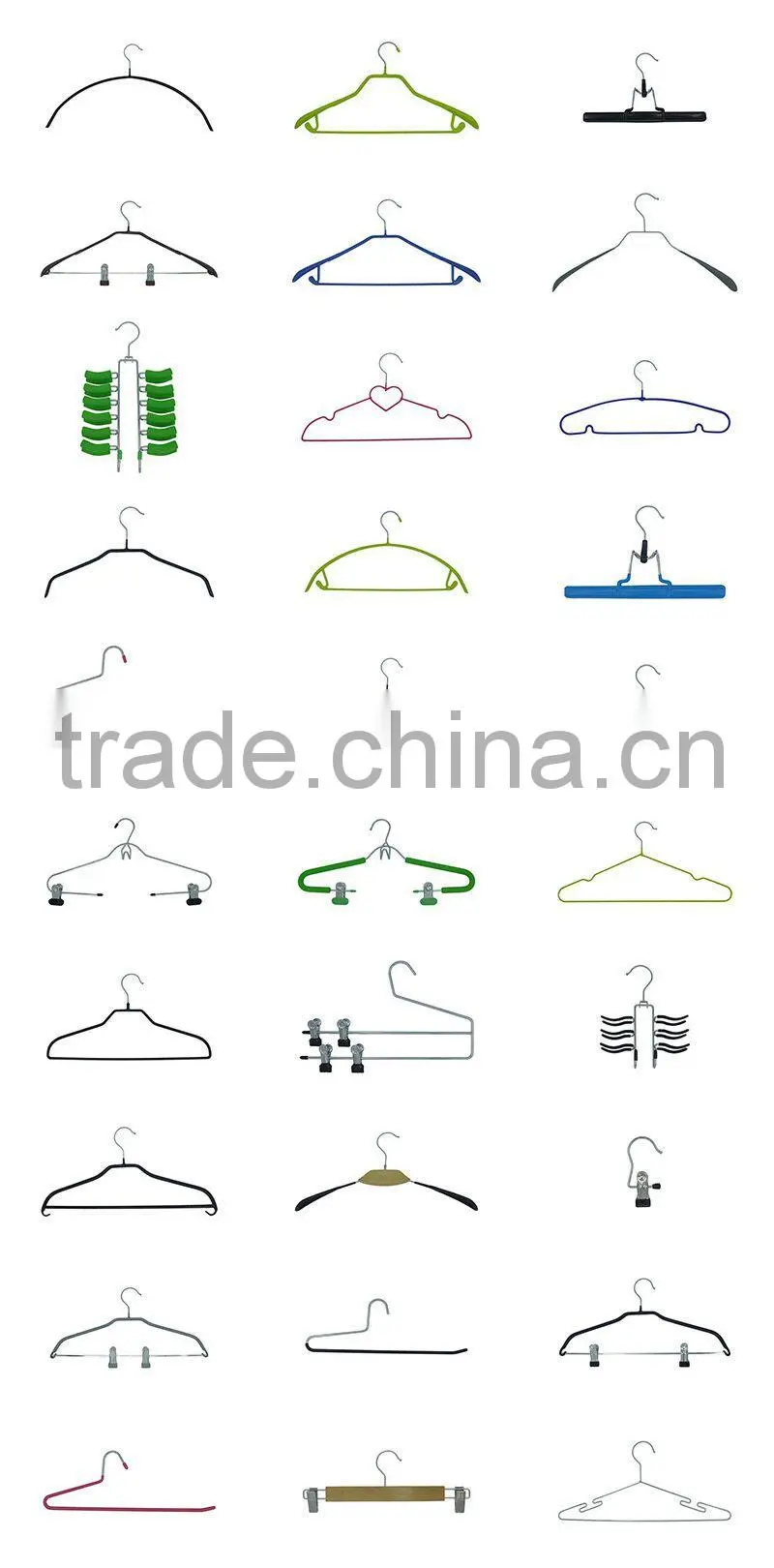 Black PVC coated clothes hanger with best price
