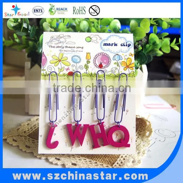 Different designs airplane shaped paper clip in tin box package