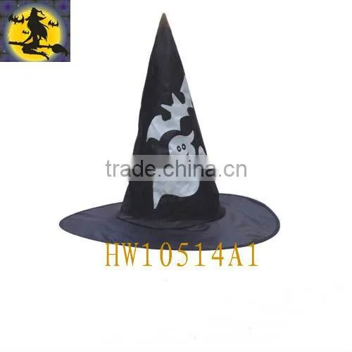 Hot Sale Black Witch Hat with White Spider Web