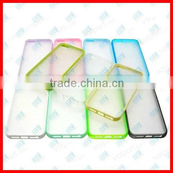 hot item dual color tpu +pc mobile phone case for iphone 5