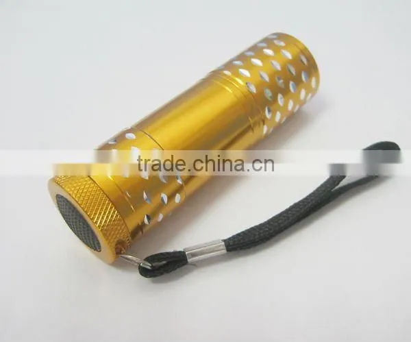 New arrival lower price aluminum 9 led flashlights