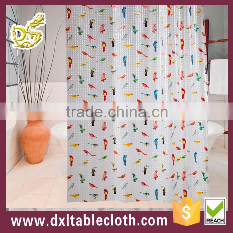 Best quality pvc voile curtain transparent shower curtain