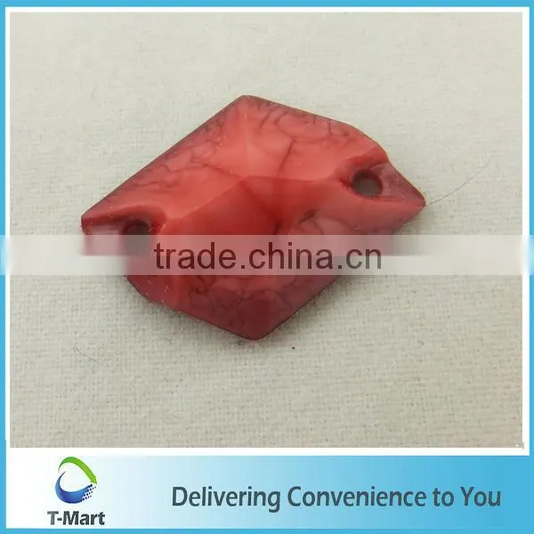 2015 good quality red color resin stone for decorative dress