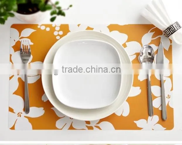 clear plastic PVC placemats, transparent PP table mats for europe