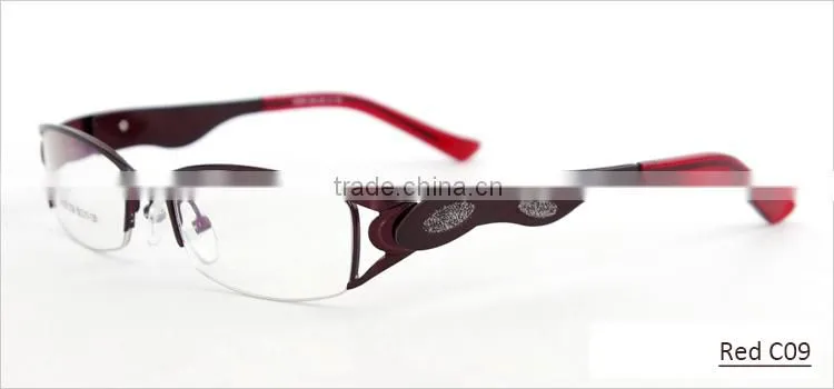 Half-rim women metal 2014 new fashion best quality optical glasses frames