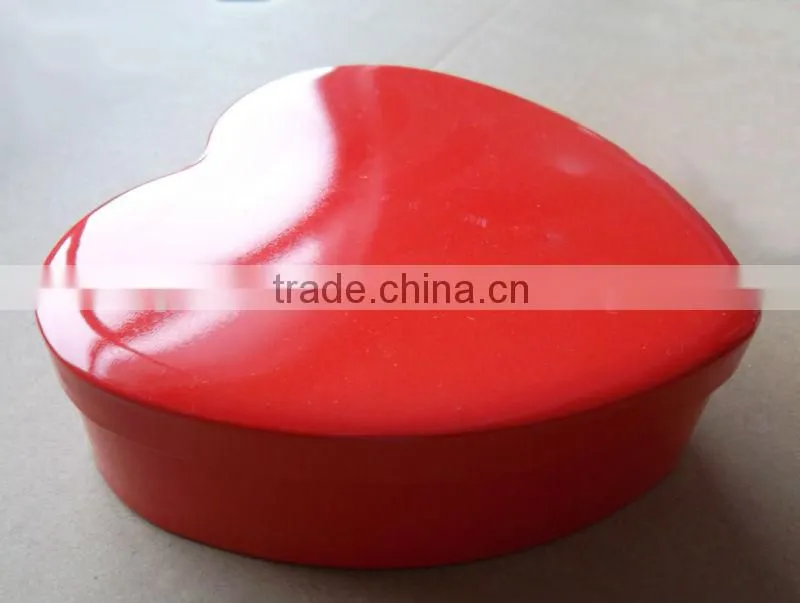 New design with high quality heart tin box for christmas gift