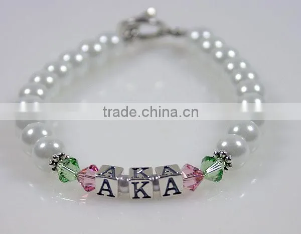 Alpha Kapp Alpha wholse alloy AKA bracelets beads sorority bracelets for girls and women Sorority PDI Charm Bracelet