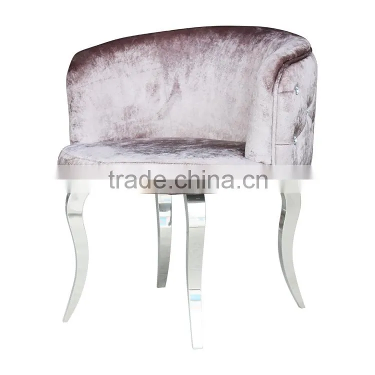 Vintage industrial furniture stainless steel waiting chair