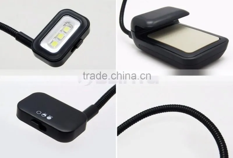 3 x 7lm SMT LED Gentle Ray LED Book Reading Lamp Gooseneck Reading Lamp