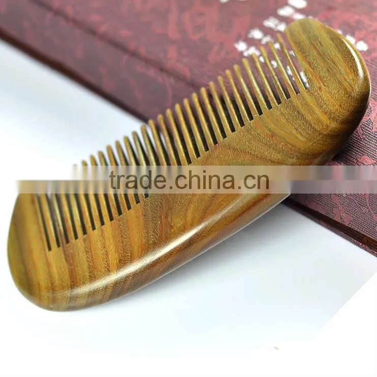 Natural Fine Tooth Peach Wood No-static Massage Hair Comb