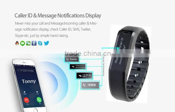 Original Factory Vidonn X6 notifications rollover on free app bluetooth 4.0 ios&android cicret smart bracelet