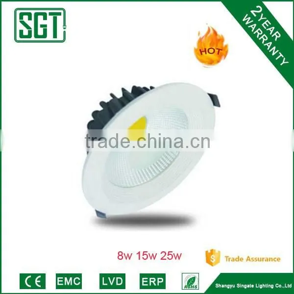 led down light CE RoHs COB 8W 15W 25W with high quality lampe a led china led light