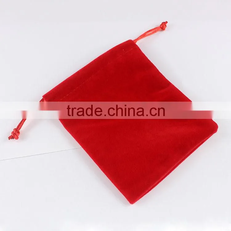BP0706 Fashion Red Bracelet Jewelry Velvet Pouches Gift Bags, Drawstring Gift Bag Pouches