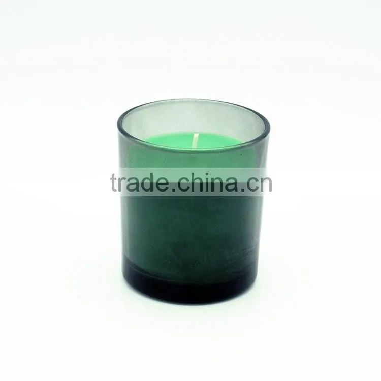 pink wax scented candle in glass jar,multi-colored and difference size are available