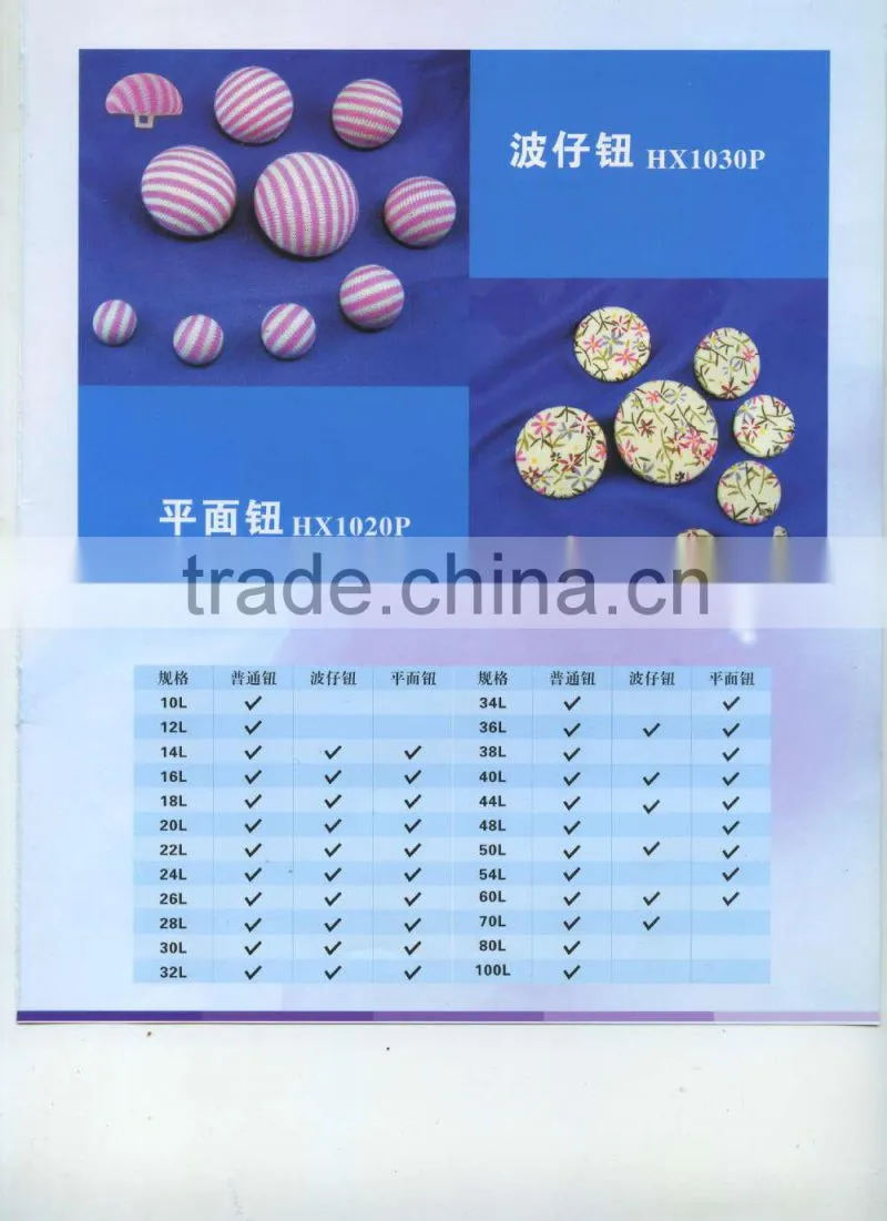 Half Ball Dome Shape Fabric Covered Button for Coats -- F1406