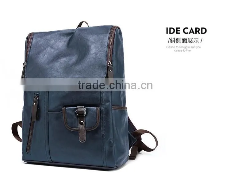 2015 vintage mens leather laptop bag backpack