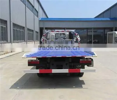3-6tons mini small Road towing truck heavy flat bed wrecker with hydraulic crane for sale