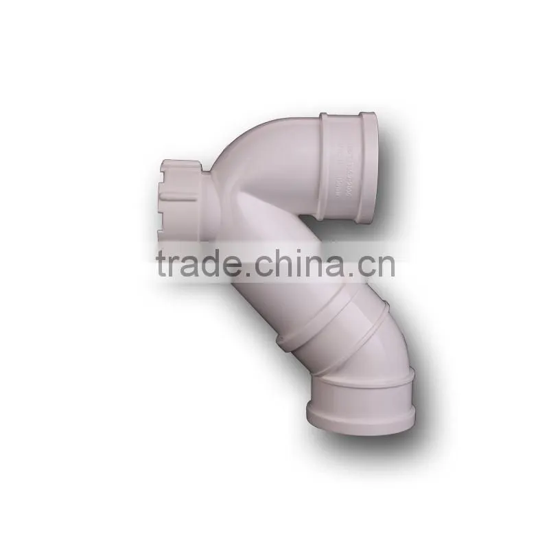 Good quality strongly pvc p-type gully trap with door fittings