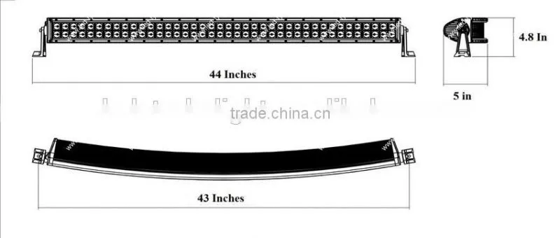 High lumens led offroad light bar, LED Highpower New Type,240W Curved Offroad led lightbar