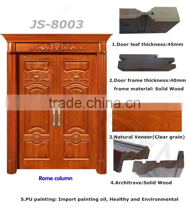 China mahogany wood entry door
