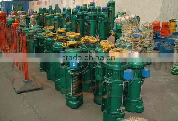 construction materials 2 ton 9M electric chain hoist 380V wire rope hoist