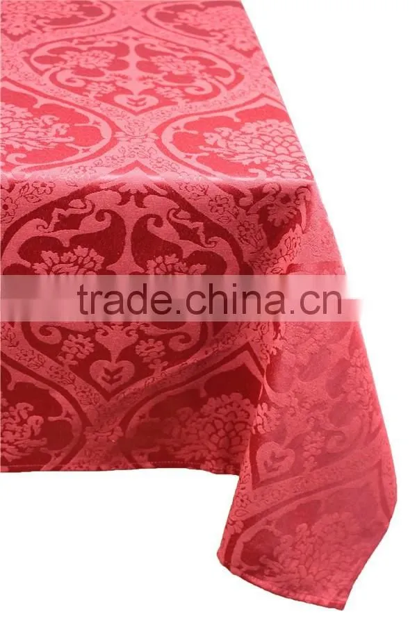 Hot Sale 100% Polyester Jacquard Cheap Wedding Table Cloth