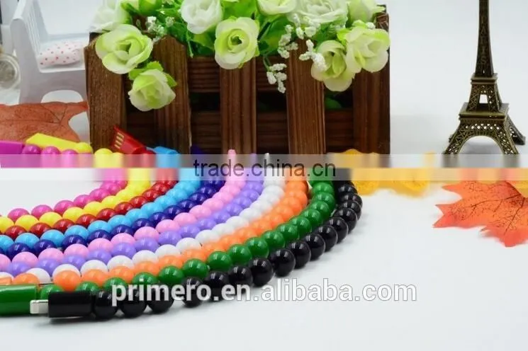 Universal Micro to USB Cable Beads Bracelet Charging Sync Data Cable Cord for Samsung Smartphone Tablet