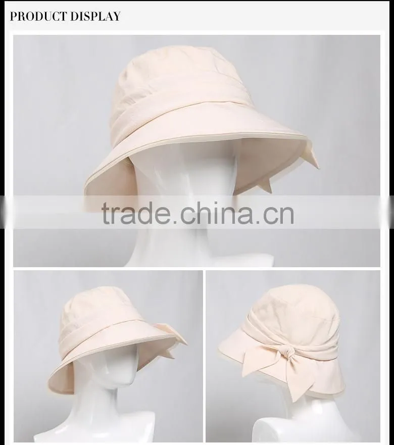 Factory Wholesale Summer Sun Hat Fashion Women Beret With Bowknot Design