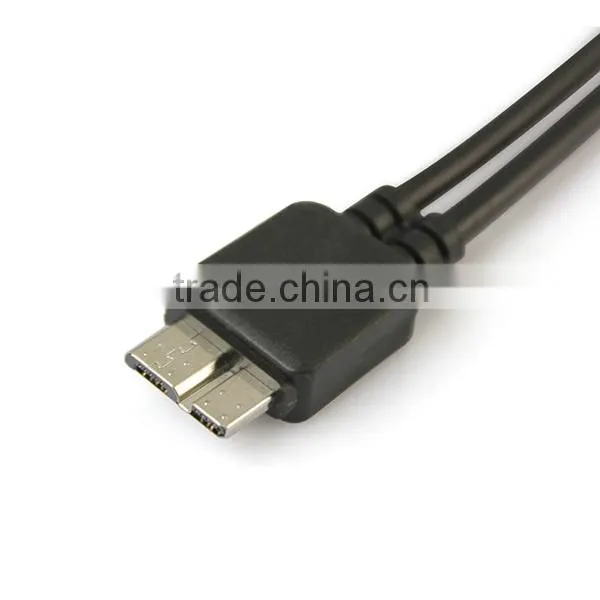 Car Stereo 3.5mm AUX Audio Micro USB Power Charging Cable For Samsung Galaxy Note 3 S5