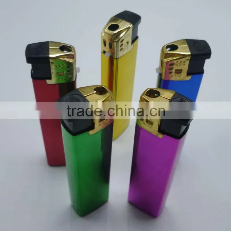 Solid color plating gold safety cap cigarette lighter