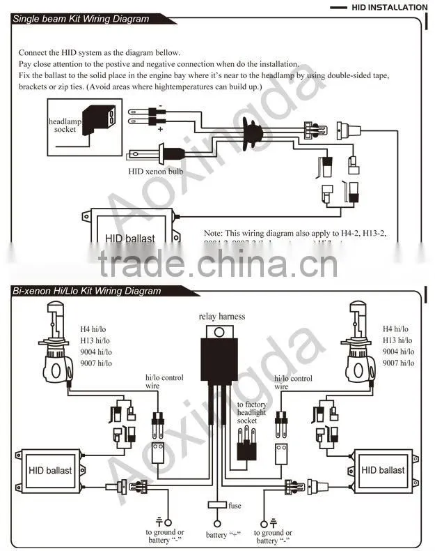 HID xenon kit H4 Hi/lo