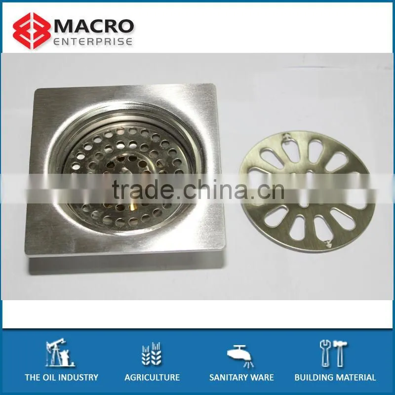 Stainless Steel Floor Drain Shower Drain 80X80mm