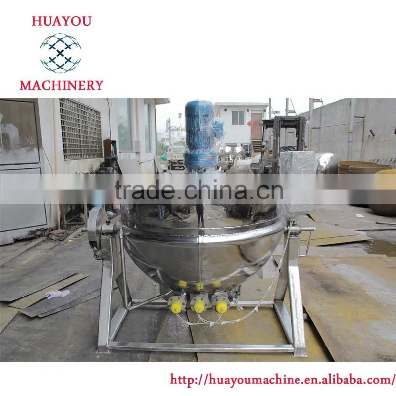 Industry Sanitary Double Jacketed Kettle with stirrer stainless steel cookware set