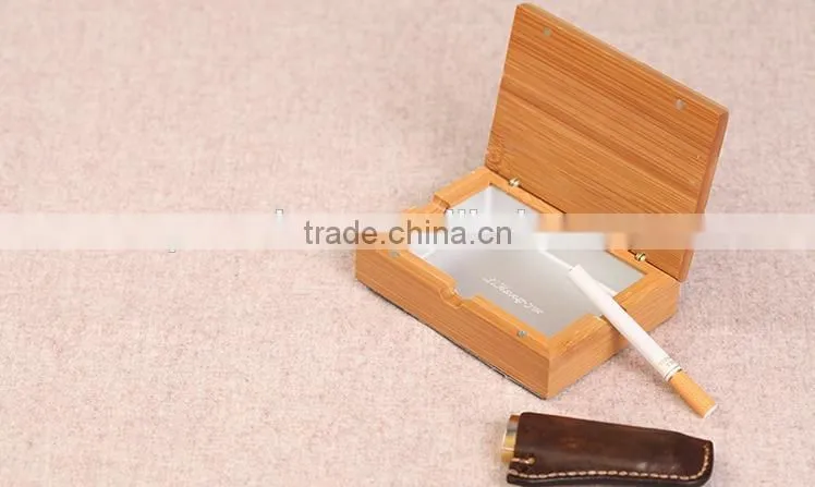 Square bamboo ashtray wholesale