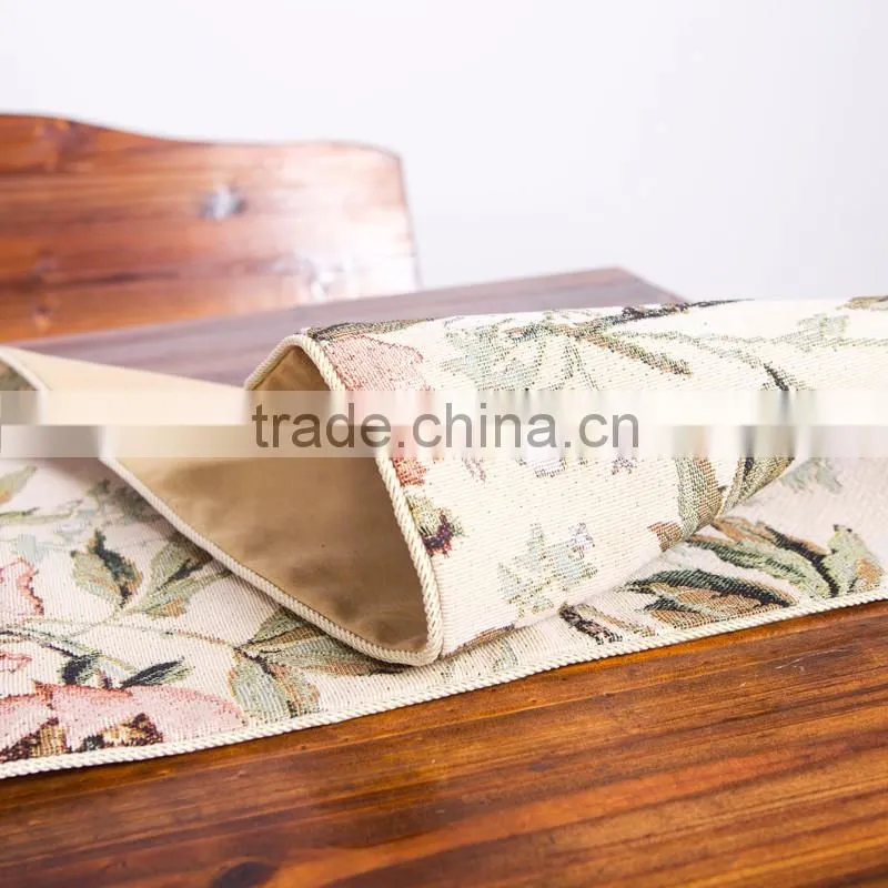 woven wholesale jacquard christmas tapestry batik table runner