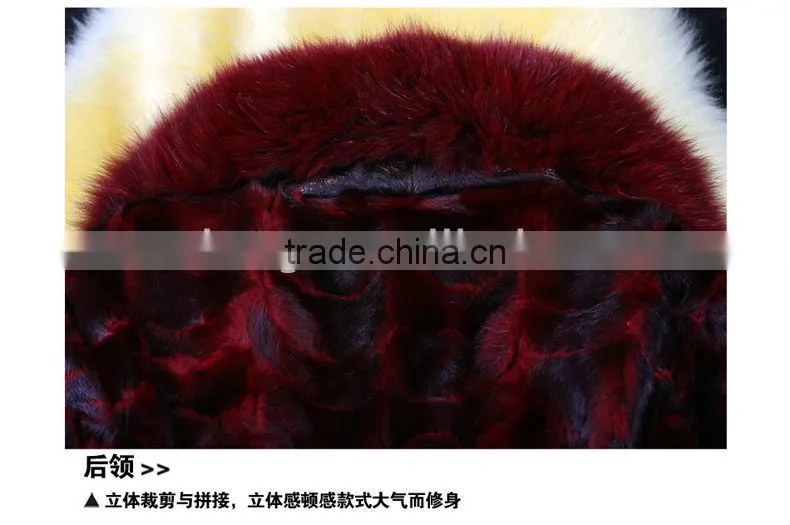 Newest Mink Fur Coat Women Fashion Fox Wool Fur Coat 2013 "11"