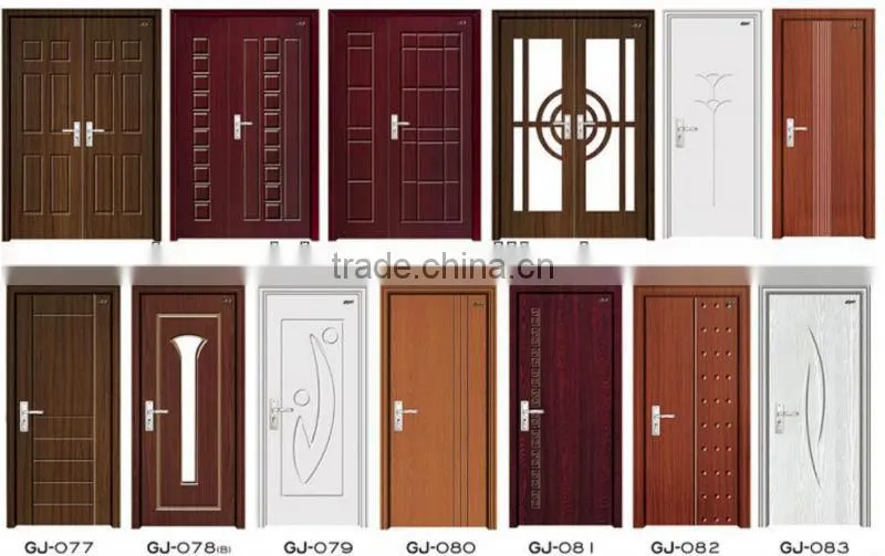 Interior PVC MDF wooden glass doors