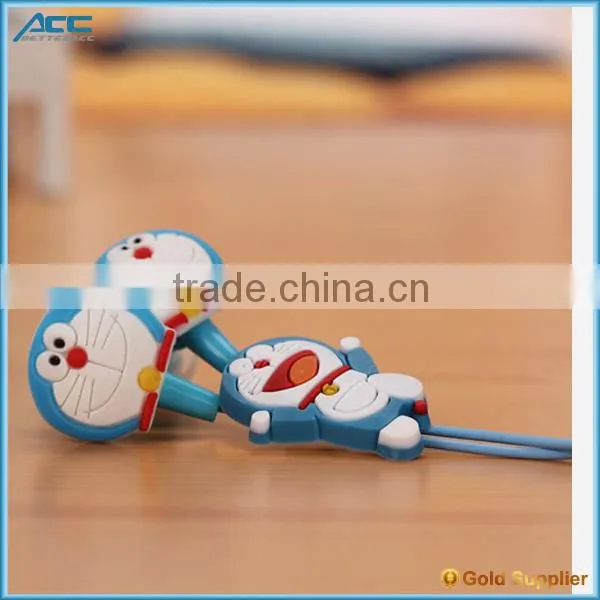3D PVC Cute Carton Earphone For Kids