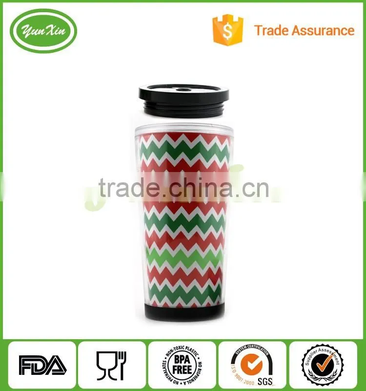 450ML Popular promotional Customized plastic tumbler beverage cup