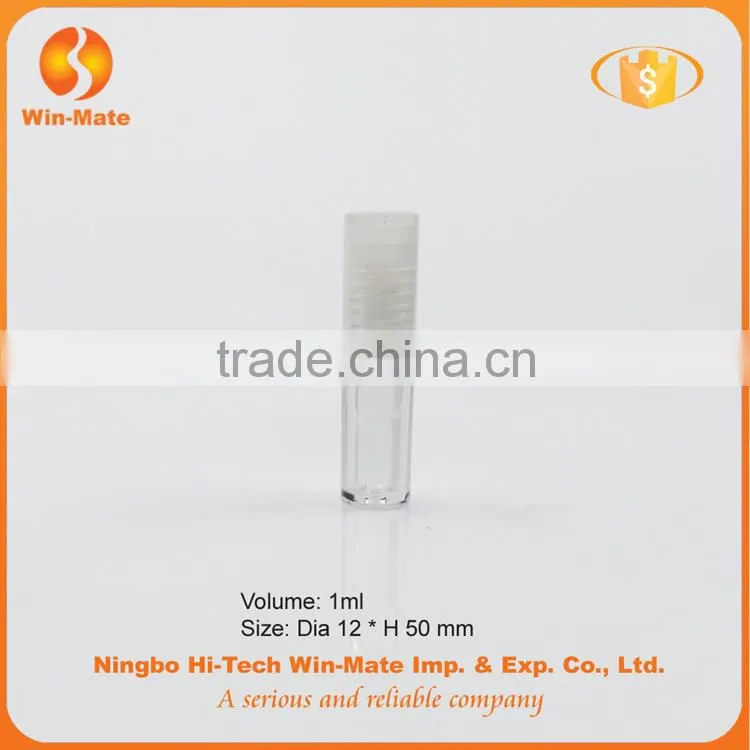clear 2015 flat mini 1.1ml saled well transparent lip gloss case