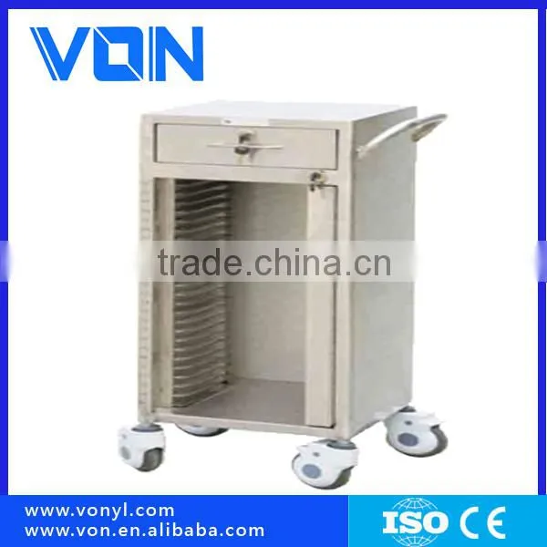 Stainless steel case history folder trolley