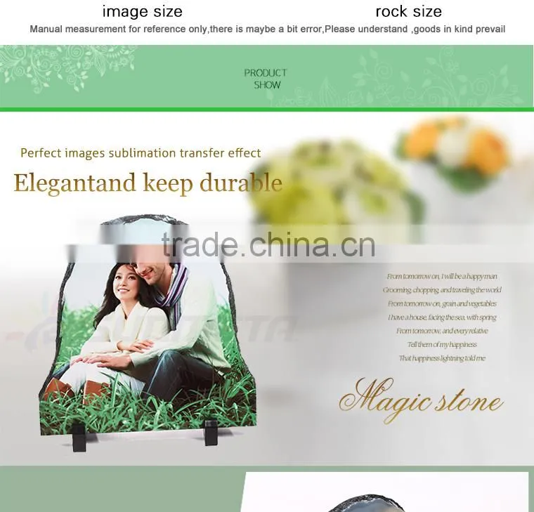 Sunmeta factory directly 3D sublimation blank rock photo SH02 20*20cm