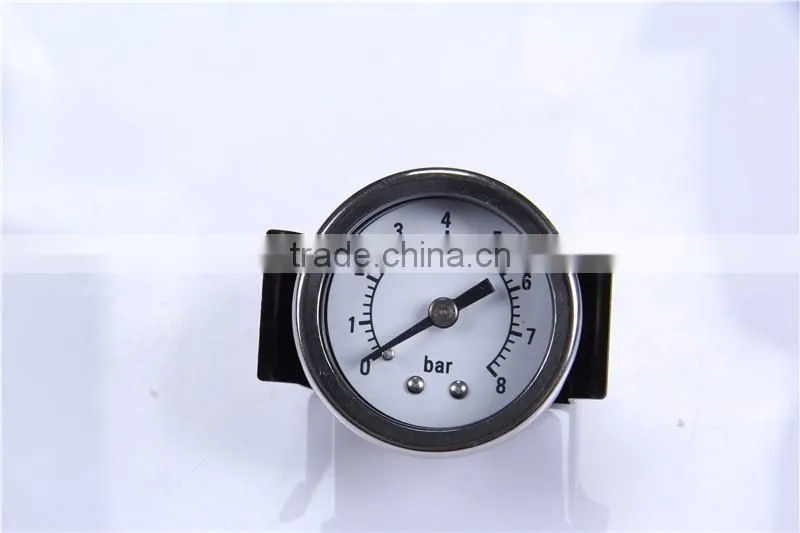 China 304ss Or Black Iron Shell Whit A Bracket Support Pressure Gauge