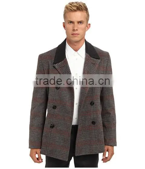 Double-breasted button coat gentlemen coat