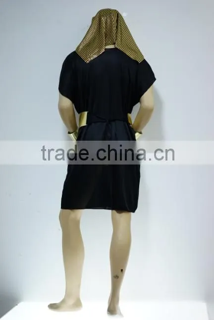 Adult Black Pharaoh Costume Deluxe Egyptian Cosplay Costume A0042