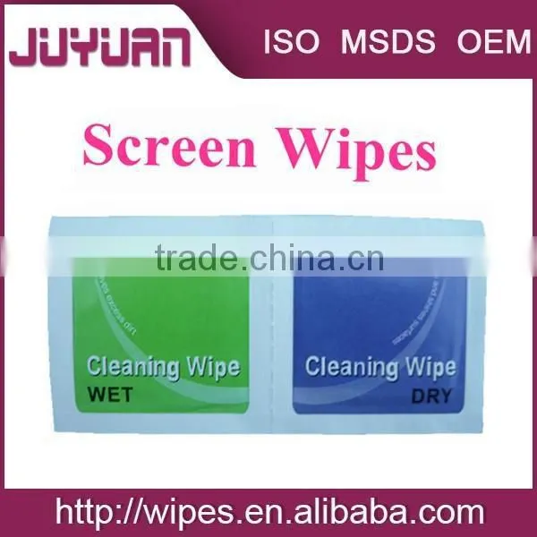 antibacterial alcohol surface cleaning lens wet wipe